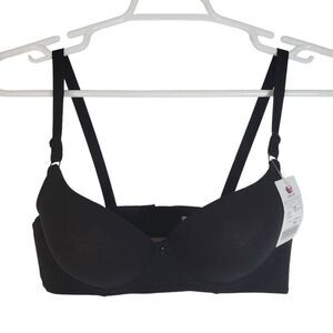 NWT Wacoal Padded Contour‎ Underwire Push-up T-shirt Bra Black Size 80A 36A